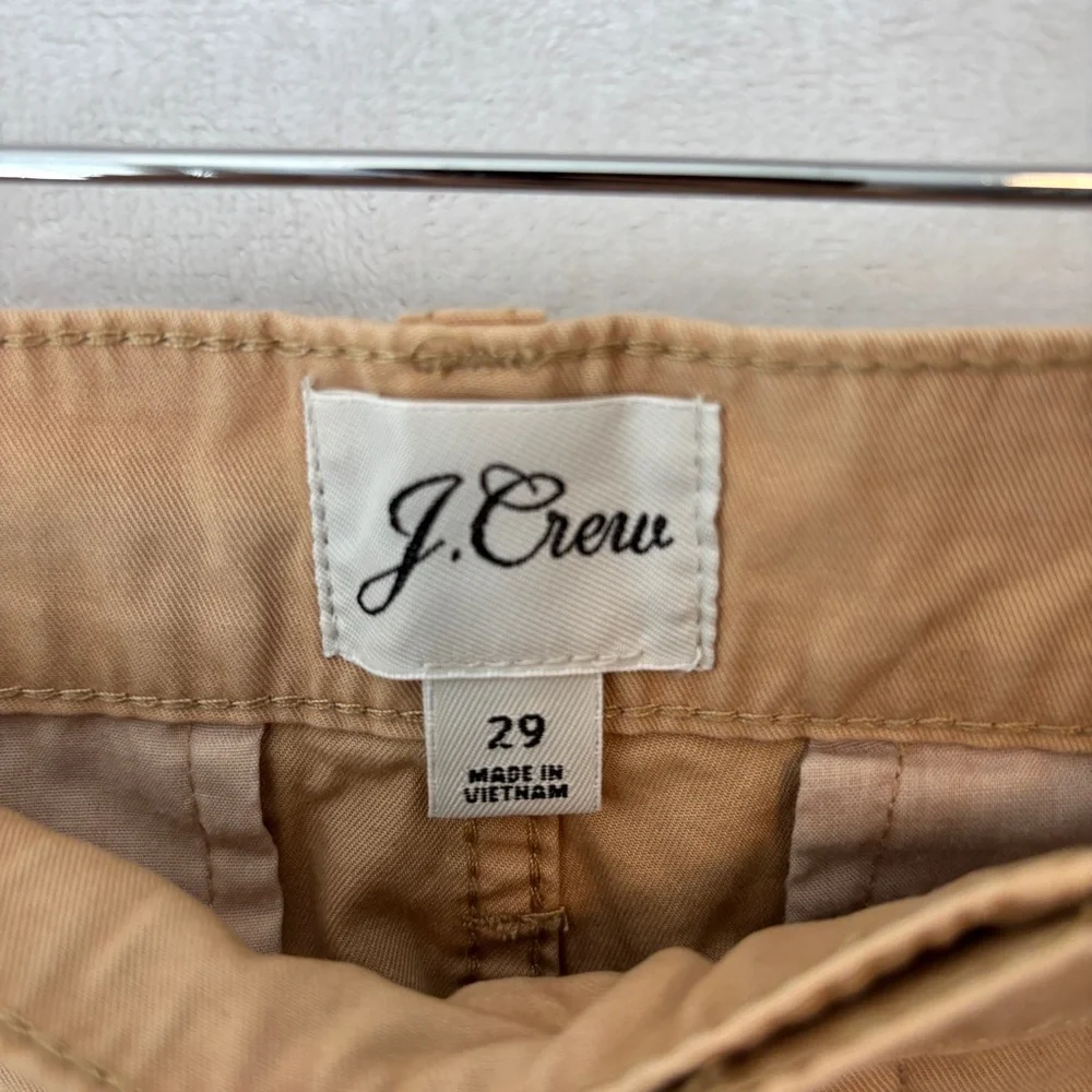 J Crew womens tan casual straight leg Slouchy boyfriend chino pant size 29 AV253